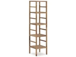 Étagère Alam En Bois De Noyer, 149,5 Cm De Haut Avec 5 Niveaux