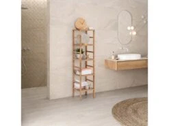 Étagère Alam En Bois De Noyer, 149,5 Cm De Haut Avec 5 Niveaux -Meubles Soldes Boutique bibliotheque vitrine et etagere 9445909