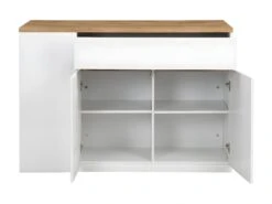 Ilot Central De Cuisine Avec Rangements - Blanc Et Naturel - MEILI 25 Ilot Central De Cuisine Avec Rangements - Blanc Et Naturel - MEILI -Meubles Soldes Boutique buffet de cuisine 485231