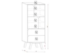 Buffet Haut 4 Portes 2 Tiroirs L57 X H140 Cm - Tokio 15 Buffet Haut 4 Portes 2 Tiroirs L57 X H140 Cm - Tokio -Meubles Soldes Boutique buffet 11451565