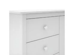 DAVA - Buffet L.130cm 2 Portes 3 Tiroirs En Pin Massif Blanc -Meubles Soldes Boutique buffet 13029929