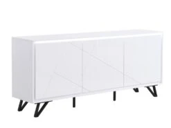 Buffet 3 Portes Avec LEDs En MDF - Blanc Laqué - SALIANO 16 Buffet 3 Portes Avec LEDs En MDF - Blanc Laqué - SALIANO -Meubles Soldes Boutique buffet 14212565