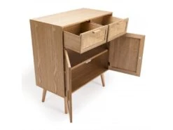 ROMEO - Buffet Couleur Naturelle 2 Tiroirs 2 Portes Bois Cannage -Meubles Soldes Boutique buffet 14657349
