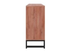 Buffet 4 Portes - Bois D'acacia Et Métal - Naturel Et Noir - VEDILA -Meubles Soldes Boutique buffet 15698695