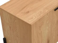 Buffet Avec 4 Portes - Naturel Clair Et Noir - MEMPHIS II -Meubles Soldes Boutique buffet 16436907