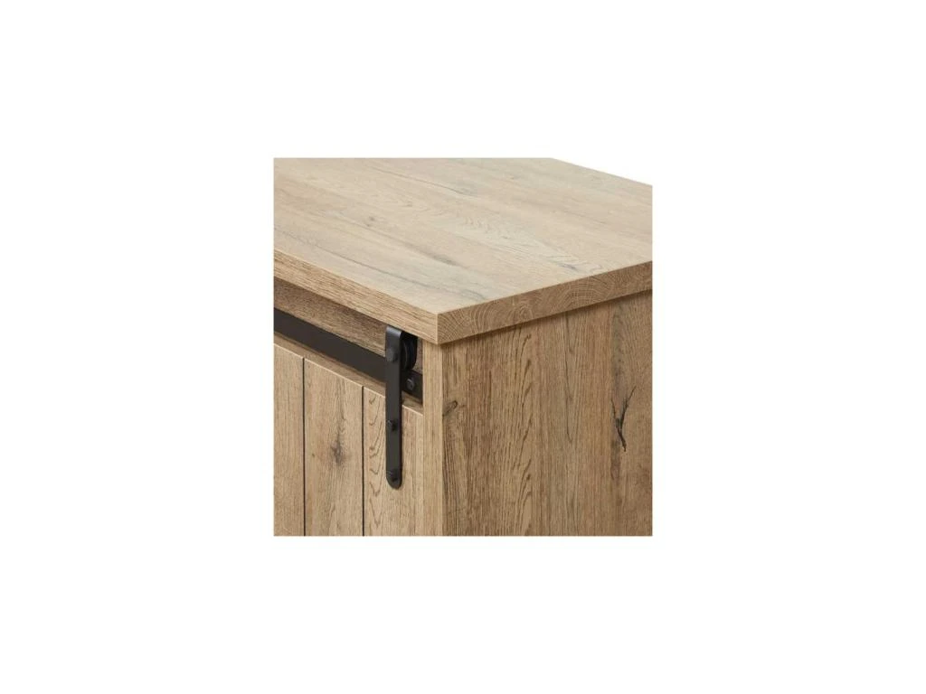Buffet 2 Portes 3 Tiroirs Chêne Miel/Métal - HERA 8 Buffet 2 Portes 3 Tiroirs Chêne Miel/Métal - HERA – Image 6