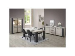 Argentier 4 Portes à LEDs Chêne Délavé/Gris Foncé - PORIRUA 11 Argentier 4 Portes à LEDs Chêne Délavé/Gris Foncé - PORIRUA -Meubles Soldes Boutique buffet 17788989