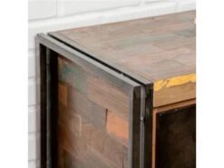 Buffet En Teck Industriel "Loft" 190cm Marron 10 Buffet En Teck Industriel "Loft" 190cm Marron -Meubles Soldes Boutique buffet 19092271