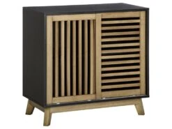 Meuble Buffet De Rangement BORiS Bois Et Noir