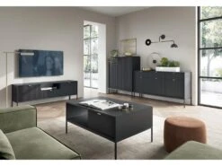 Buffet Haut Avec 2 Portes - Noir - LIOUBA De Pascal MORABITO -Meubles Soldes Boutique buffet 19208979