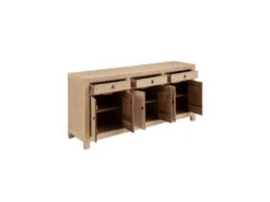 Buffet 6 Portes 3 Tiroirs Bois Massif Clair - ARMAL -Meubles Soldes Boutique buffet 19437991