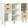 Buffet Scandinave ALCOY Blanc Et Bois -Meubles Soldes Boutique buffet 21023935