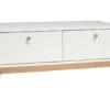 Lowboard Avec 2 Tiroirs En Panneau De Particules Blanc 1 Lowboard Avec 2 Tiroirs En Panneau De Particules Blanc -Meubles Soldes Boutique buffet 21672021