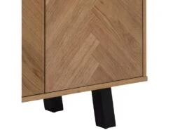 Brighton Buffet à Chevrons Avec 3 Portes, Imitation Chêne. -Meubles Soldes Boutique buffet 22047587