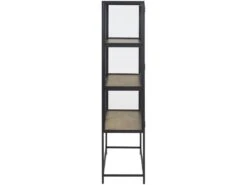 Sea Armoire Vitrine Avec 2 Portes Vitrées, Noir. -Meubles Soldes Boutique buffet 22047621