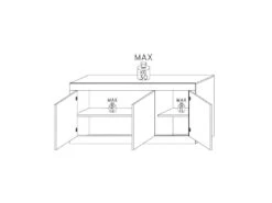 Buffet COMETE - 3 Portes - Blanc Laqué 16 Buffet COMETE - 3 Portes - Blanc Laqué -Meubles Soldes Boutique buffet 381519