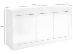 Buffet COMETE - 3 Portes - Blanc Laqué 15 Buffet COMETE - 3 Portes - Blanc Laqué -Meubles Soldes Boutique buffet 381521