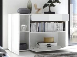 Buffet ALTAIR - 2 Portes & 1 Tiroir - Coloris : Blanc Laqué 13 Buffet ALTAIR - 2 Portes & 1 Tiroir - Coloris : Blanc Laqué -Meubles Soldes Boutique buffet 381823