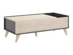 Ensemble Table Basse + Meuble TV + Buffet - Anthracite Et Chêne - Séjour Scandinave KOLYMA -Meubles Soldes Boutique buffet 432309