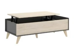 Ensemble Table Basse + Meuble TV + Buffet - Anthracite Et Chêne - Séjour Scandinave KOLYMA -Meubles Soldes Boutique buffet 432311