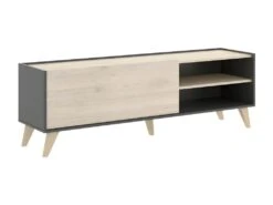Ensemble Table Basse + Meuble TV + Buffet - Anthracite Et Chêne - Séjour Scandinave KOLYMA -Meubles Soldes Boutique buffet 432319