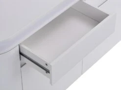 Buffet 4 Portes Et 2 Tiroirs Avec LEDs - MDF - Blanc Laqué - VANDANA -Meubles Soldes Boutique buffet 715519