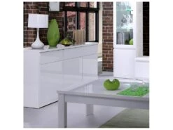 Buffet, Bahut, Enfilade Moyen Modèle FABIO 3 Portes, 3 Tiroirs. Meuble Idéal Pour Votre Salon Ou Salle à Manger -Meubles Soldes Boutique buffet 8933347