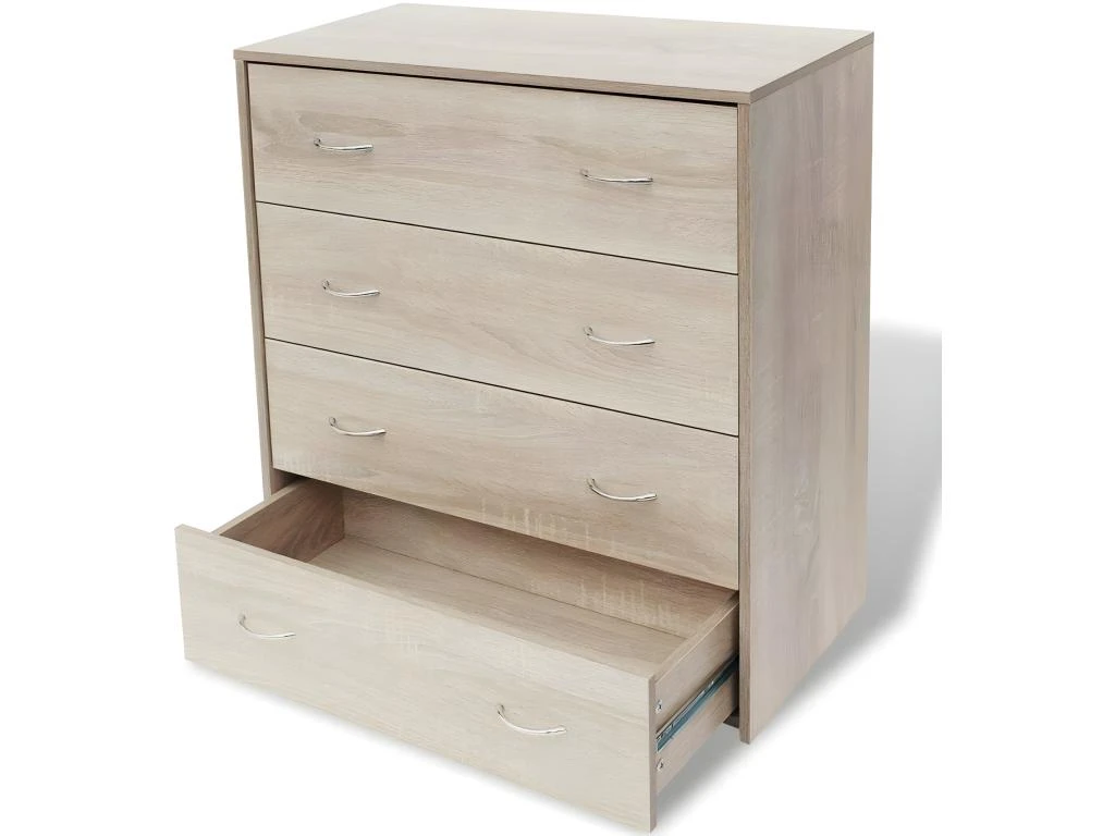 Buffet Bahut Armoire Console Meuble De Rangement Avec 4 Tiroirs 71 Cm Couleur De Chêne Marron 4402121 3 Buffet Bahut Armoire Console Meuble De Rangement Avec 4 Tiroirs 71 Cm Couleur De Chêne Marron 4402121