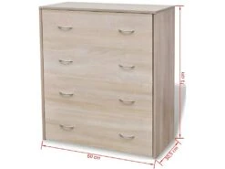 Buffet Bahut Armoire Console Meuble De Rangement Avec 4 Tiroirs 71 Cm Couleur De Chêne Marron 4402121 11 Buffet Bahut Armoire Console Meuble De Rangement Avec 4 Tiroirs 71 Cm Couleur De Chêne Marron 4402121 -Meubles Soldes Boutique buffet 8934287