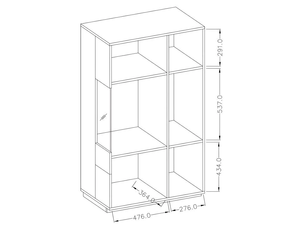 Buffet Haut Avec LED Collection KILES Deux Portes. Coloris Blanc Et Gris Béton. Porte Vitrée à Droite 6 Buffet Haut Avec LED Collection KILES Deux Portes. Coloris Blanc Et Gris Béton. Porte Vitrée à Droite – Image 4