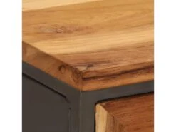 Buffet Bahut Armoire Console Meuble De Rangement Teck Recyclé Et Acier 70 Cm Marron 4402120 -Meubles Soldes Boutique buffet 8935379