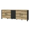 Buffet 220cm Collection DARWIN. Couleur Chêne Clair Et Noir. 4 Portes Et 3 Tiroirs 2 Buffet 220cm Collection DARWIN. Couleur Chêne Clair Et Noir. 4 Portes Et 3 Tiroirs -Meubles Soldes Boutique buffet 8940531
