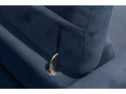 Canapé Relaxation 2 Places En Tissu Bleu Et Pieds Bois - POLO 10 Canapé Relaxation 2 Places En Tissu Bleu Et Pieds Bois - POLO -Meubles Soldes Boutique canape 10346665