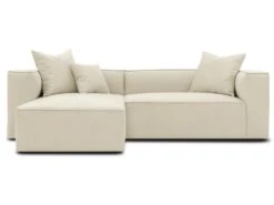 Canapé D'angle Gauche En Tissu Crème ACACE 9 Canapé D'angle Gauche En Tissu Crème ACACE -Meubles Soldes Boutique canape 10675991