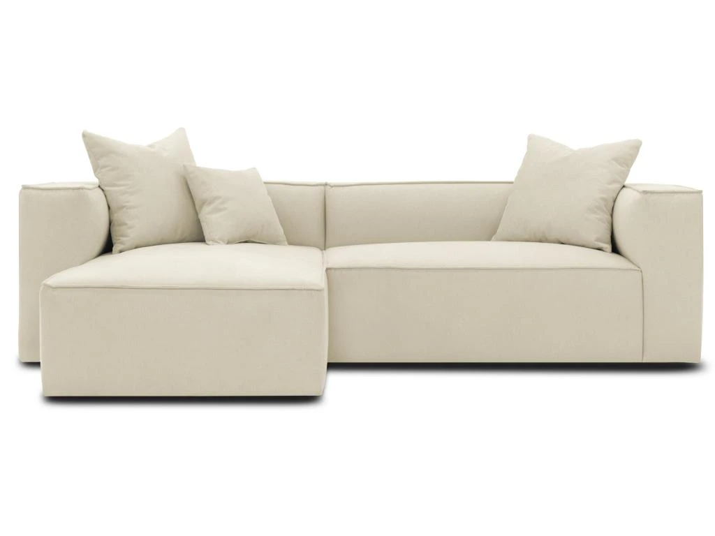 Canapé D'angle Gauche En Tissu Crème ACACE 5 Canapé D'angle Gauche En Tissu Crème ACACE – Image 3