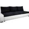 Canapé Convertible 3 Places Avec Coffre Joakim Noir Et Blanc