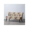 Canapé Beige Avec Feuilles Velours/Bois - TSAMI