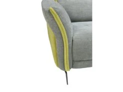 Canapé D'angle Gauche Relax électrique En Tissu Gris Et Jaune GERALDINE -Meubles Soldes Boutique canape 11575537
