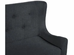 Canapé Banquette 2 Places En Tissu Noir SKIBBY -Meubles Soldes Boutique canape 11776995