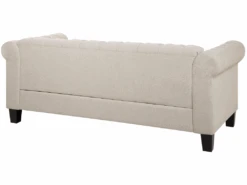Canapé 3 Places En Tissu Beige Avec Pieds Droits CHESTERFIELD -Meubles Soldes Boutique canape 11783425