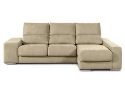 Canapé D'angle Droit Relax En Tissu Beige Avec Têtières FERNANDO -Meubles Soldes Boutique canape 11910547