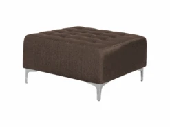 Canapé Panoramique Convertible En Tissu Marron Foncé 5 Places Avec Pouf ABERDEEN -Meubles Soldes Boutique canape 11919335