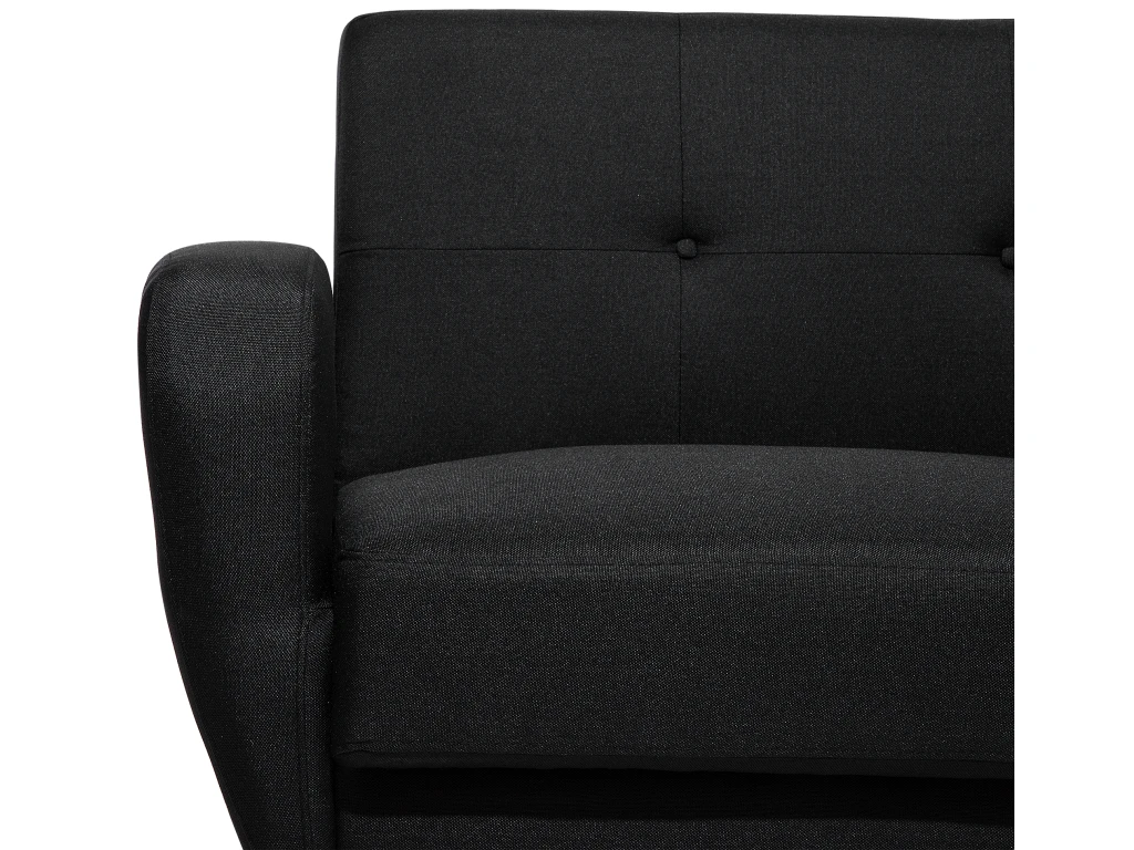 Canapé Convertible 3 Places En Tissu Noir FLORLI 11 Canapé Convertible 3 Places En Tissu Noir FLORLI – Image 9