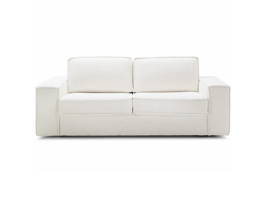 Canapé Convertible 3 Places En Tissu Bouclé écru - Ouverture Express - Couchage Quotidien - Matelas HD 140 X 190 - Dario 3 Canapé Convertible 3 Places En Tissu Bouclé écru - Ouverture Express - Couchage Quotidien - Matelas HD 140 X 190 - Dario
