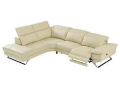 Canapé D'angle Gauche Relax électrique En Cuir De Vachette Beige PUNO II -Meubles Soldes Boutique canape 12292057