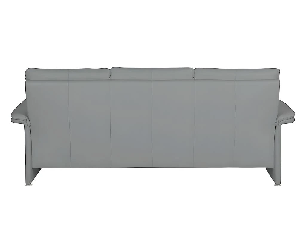 Canapé 3 Places En 100% Tout Cuir Italien Vachette COMO, Gris Clair 4 Canapé 3 Places En 100% Tout Cuir Italien Vachette COMO, Gris Clair – Image 2