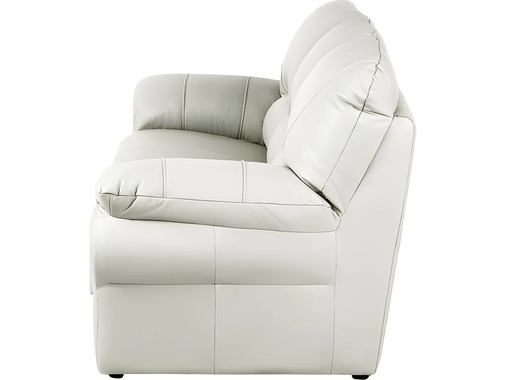 Canapé 3 Places En 100% Tout Cuir Italien Vachette OSATIS, Couleur Ivoire 6 Canapé 3 Places En 100% Tout Cuir Italien Vachette OSATIS, Couleur Ivoire – Image 4