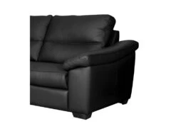 Canapé 2 Places En 100% Tout Cuir épais Italien Vachette HAMBOURG, Couleur Noir -Meubles Soldes Boutique canape 12328299