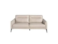 Canapé 3 Places En Cuir Gris Et Acier 6138 ANGEL CERDA 12 Canapé 3 Places En Cuir Gris Et Acier 6138 ANGEL CERDA -Meubles Soldes Boutique canape 12386309