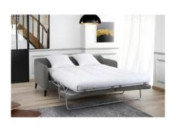 HEXAGONE Canape Convertible 3 Places - Velours Gris - L 182 X P 85 X H 97 Cm - CLYDE 11 HEXAGONE Canape Convertible 3 Places - Velours Gris - L 182 X P 85 X H 97 Cm - CLYDE -Meubles Soldes Boutique canape 12397269